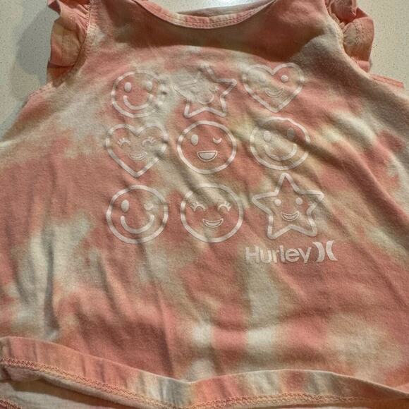 Hurley Peach Tie-Dye Tank and Shorts 2T Set - Picture 2 of 7